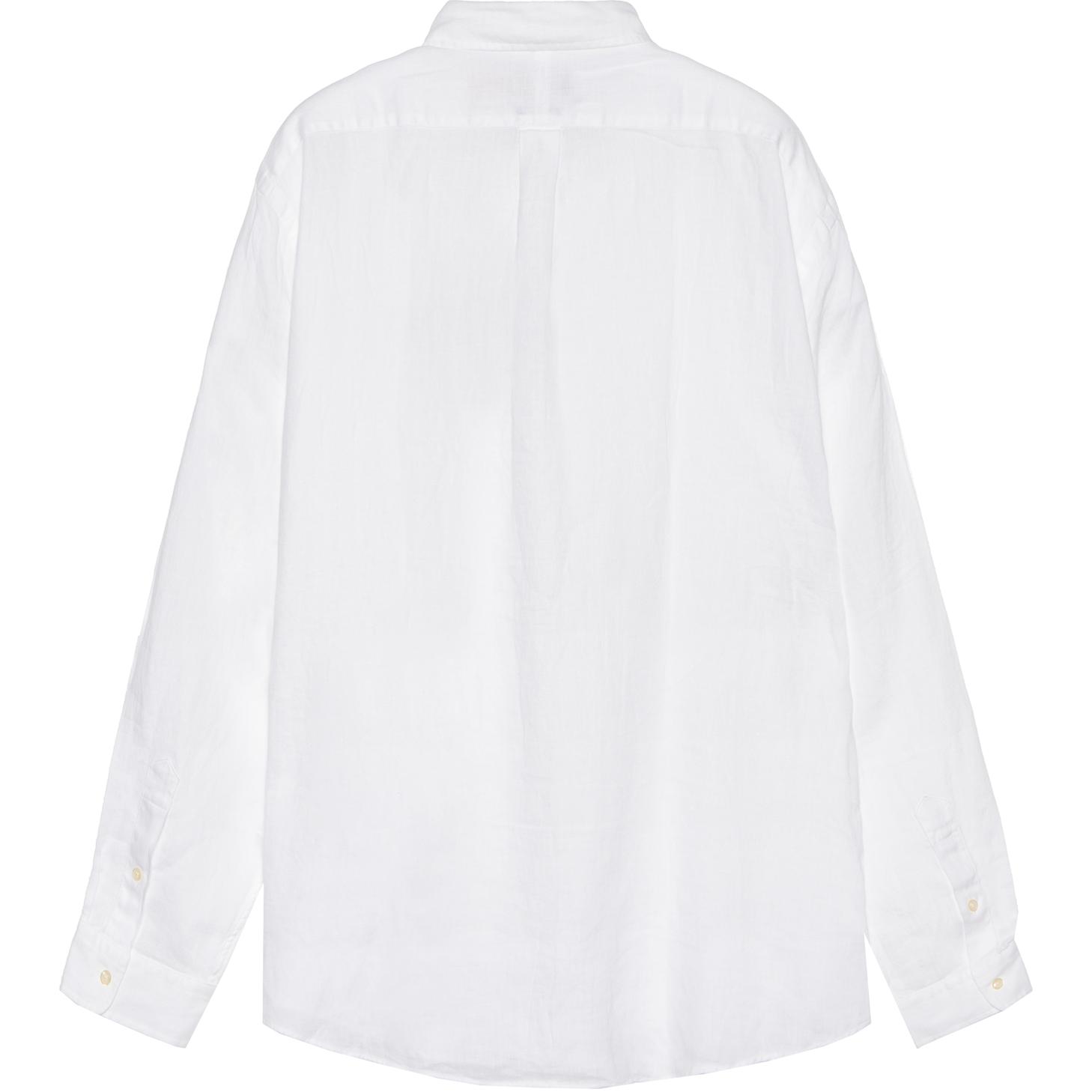 Polo Ralph Lauren SS23  White Linen Shirt with Logo Embroidery 710794141-005 圖 3