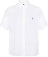 Polo Ralph Lauren SS23 White Short Sleeve Shirt with Logo Embroidery. 710866964-003 Polo Ralph Lauren SS23 White Short Sleeve Shirt with Logo Embroidery. 710866964-003