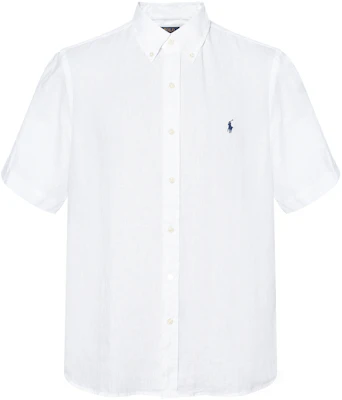 Polo Ralph Lauren SS23 White Short Sleeve Shirt with Logo Embroidery. 710866964-003 Buy Polo Ralph Lauren SS23 White Short Sleeve Shirt with Logo Embroidery. 710866964-003