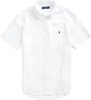 Order Polo Ralph Lauren SS23 Camisa Blanca de Manga Corta con Logo Bordado. 710866964-003