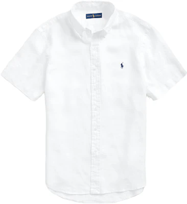 Polo Ralph Lauren SS23 White Short Sleeve Shirt with Logo Embroidery. 710866964-003 Order Polo Ralph Lauren SS23 White Short Sleeve Shirt with Logo Embroidery. 710866964-003