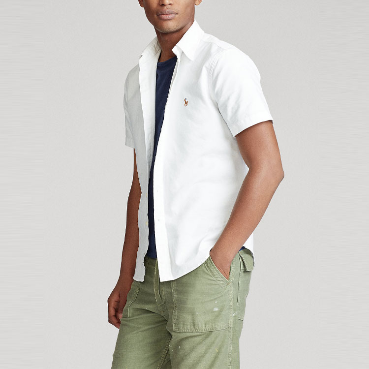 Lookbook Polo Ralph Lauren SS23  White Solid Casual Button-Down Shirt 710608620-002