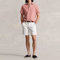 Lookbook Polo Ralph Lauren SS23 白色直筒休閒口袋短褲 MNPOSHO14G20331-100