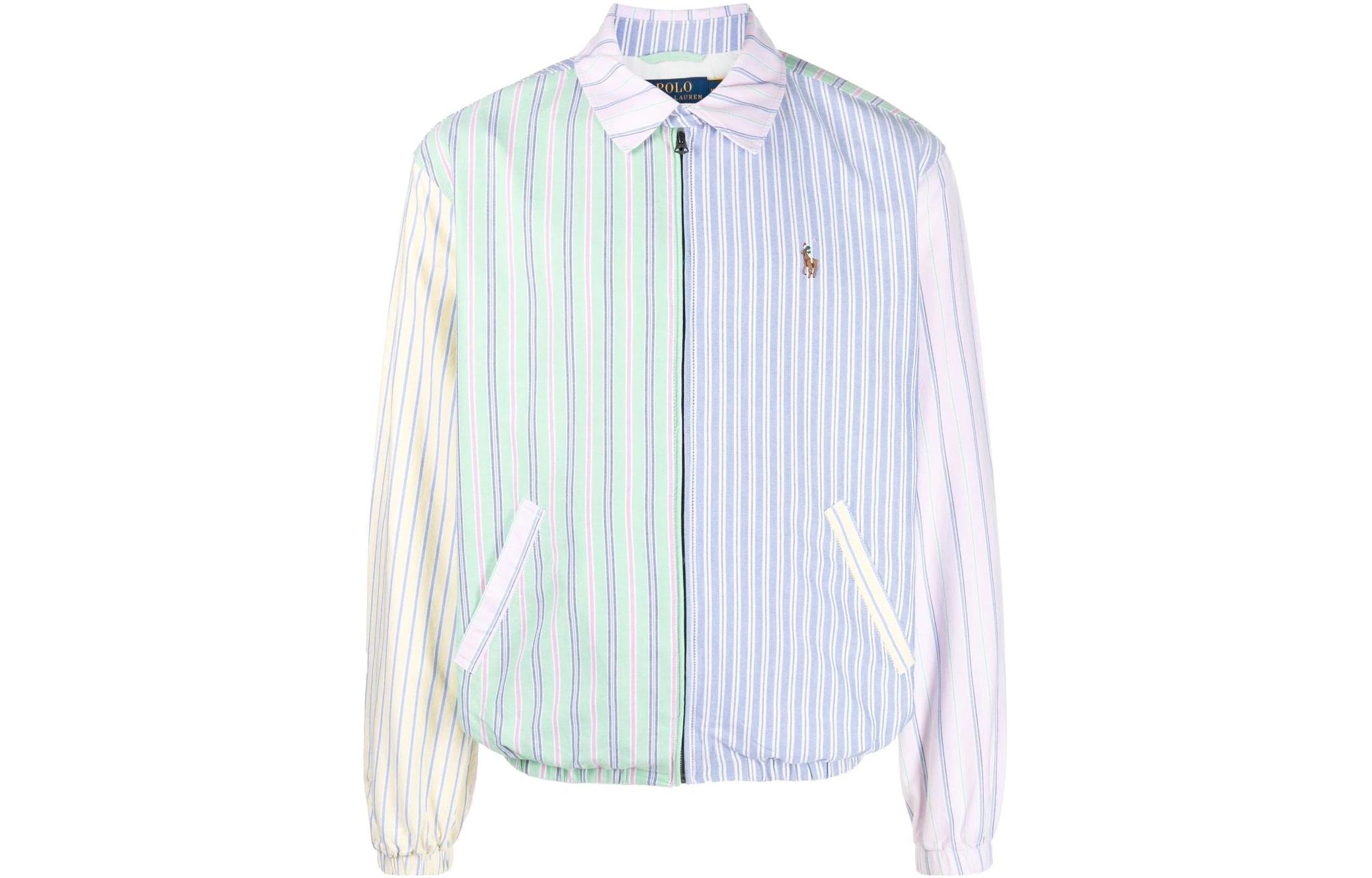 Polo Ralph Lauren SS23 Bayport Striped Embroidered Zip Jacket Men’s Light Blue 710898151001 圖 2