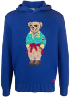 Polo Ralph Lauren SS23 Bear Pattern Knit Hoodie Blue. 710890568-001 Polo Ralph Lauren SS23 Bear Pattern Knit Hoodie Blue. 710890568-001