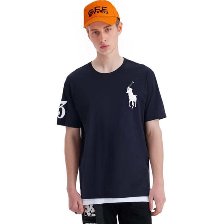 Sizing Polo Ralph Lauren SS23大馬刺繡Logo圓領T恤 黑色 男款 3530-10001-0113-001