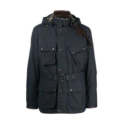 Polo Ralph Lauren SS23 Black Multi-Pocket Belted Hooded Jacket 710A13250-001