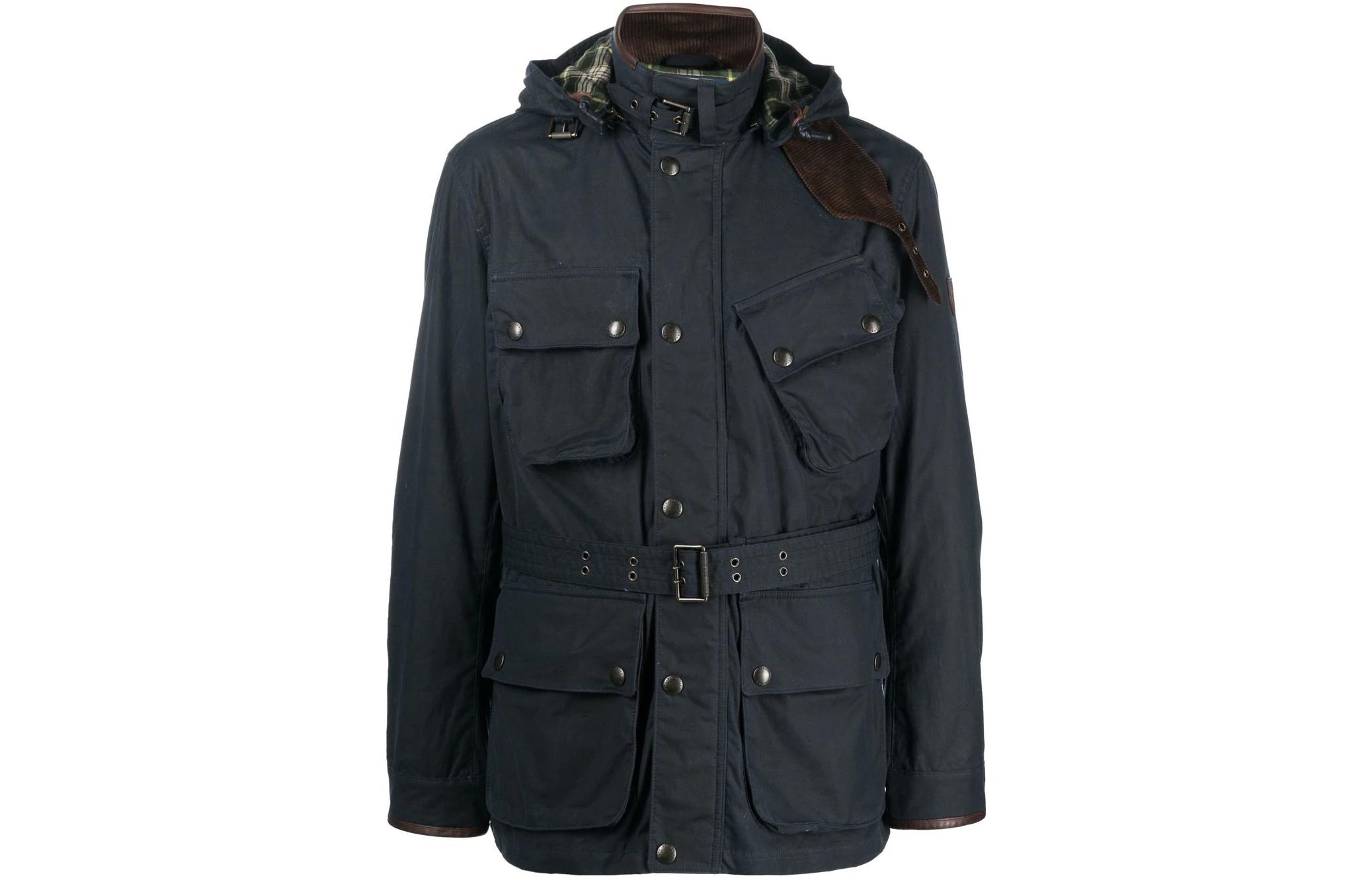 Order Polo Ralph Lauren SS23 黑色多口袋腰帶連帽外套 710A13250-001