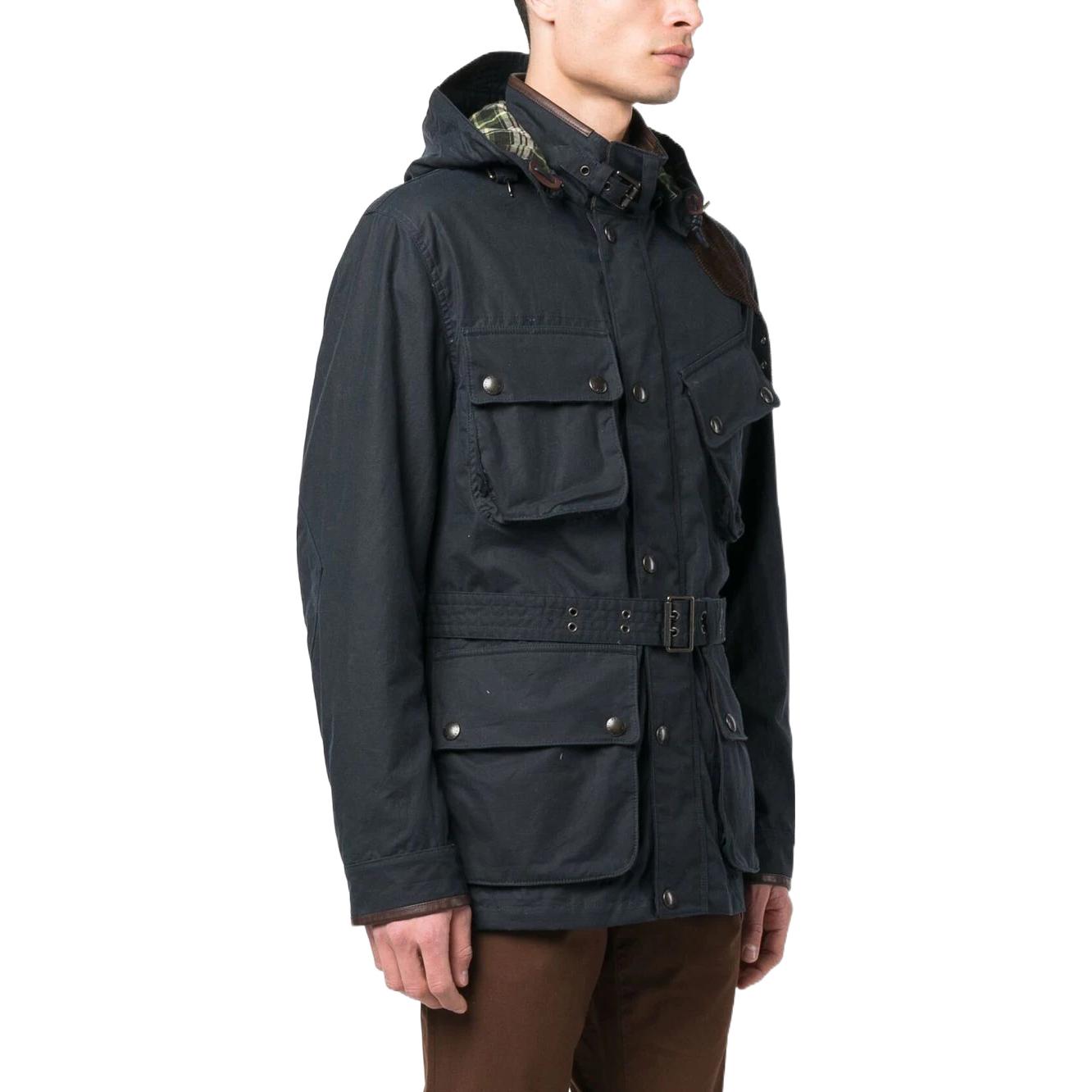 Purchase Polo Ralph Lauren SS23 黑色多口袋腰帶連帽外套 710A13250-001