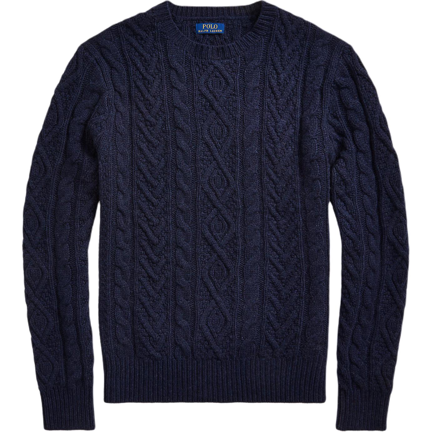 Polo Ralph Lauren SS23 Cable Knit Solid Navy Blue Long Sleeve Sweater Men. 710919988-002 圖 2