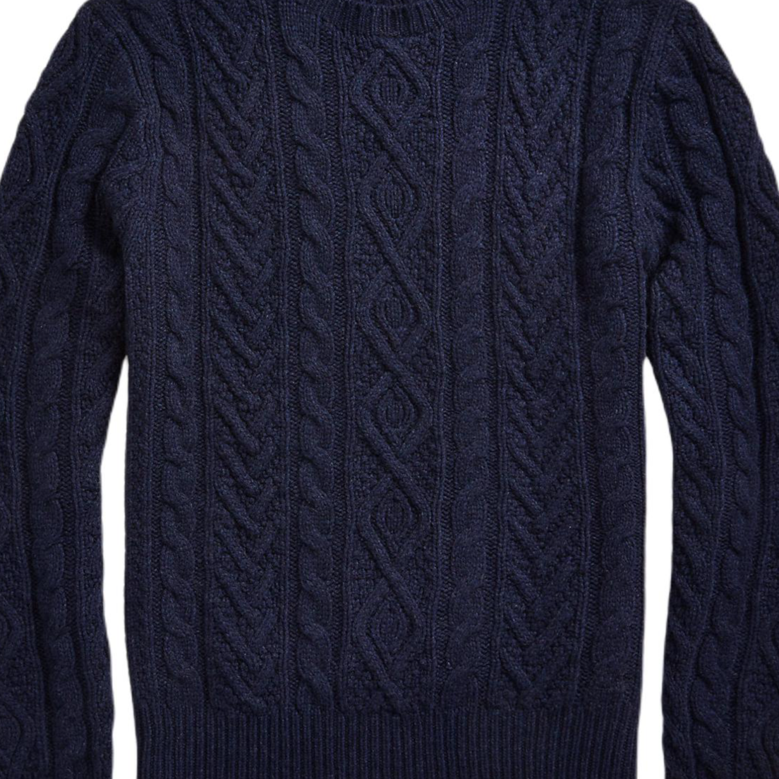 Polo Ralph Lauren SS23 Cable Knit Solid Navy Blue Long Sleeve Sweater Men. 710919988-002 圖 7