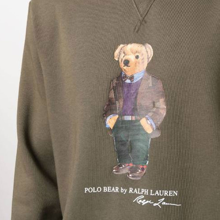 Details for Polo Ralph Lauren SS23 Sweatshirt Lelaki Coklat Kartun Bear. 710853308-027