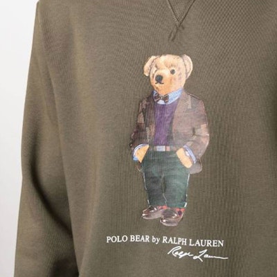 Polo Ralph Lauren SS23 Sweatshirt Lelaki Coklat Kartun Bear. 710853308-027 Details for Polo Ralph Lauren SS23 Sweatshirt Lelaki Coklat Kartun Bear. 710853308-027