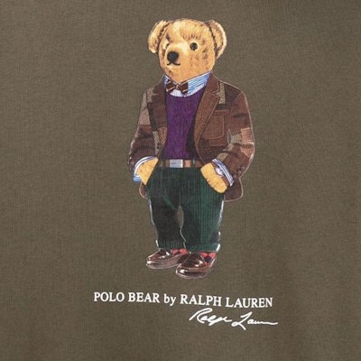 Polo Ralph Lauren SS23 Sweatshirt Lelaki Coklat Kartun Bear. 710853308-027 Cheap Polo Ralph Lauren SS23 Sweatshirt Lelaki Coklat Kartun Bear. 710853308-027