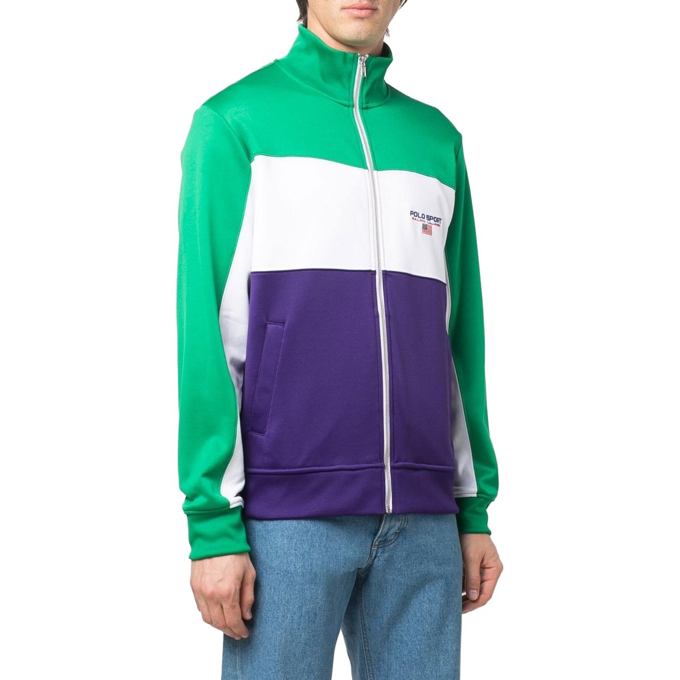 Polo Ralph Lauren SS23 Colorblock Logo Print Green Long Sleeve Jacket Mens 710858459-001 圖 3