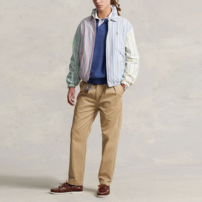 Polo Ralph Lauren SS23 拼色條紋刺繡Logo拉鍊外套 男款 MNPOOTW16021120-999 Lookbook Polo Ralph Lauren SS23 拼色條紋刺繡Logo拉鍊外套 男款 MNPOOTW16021120-999