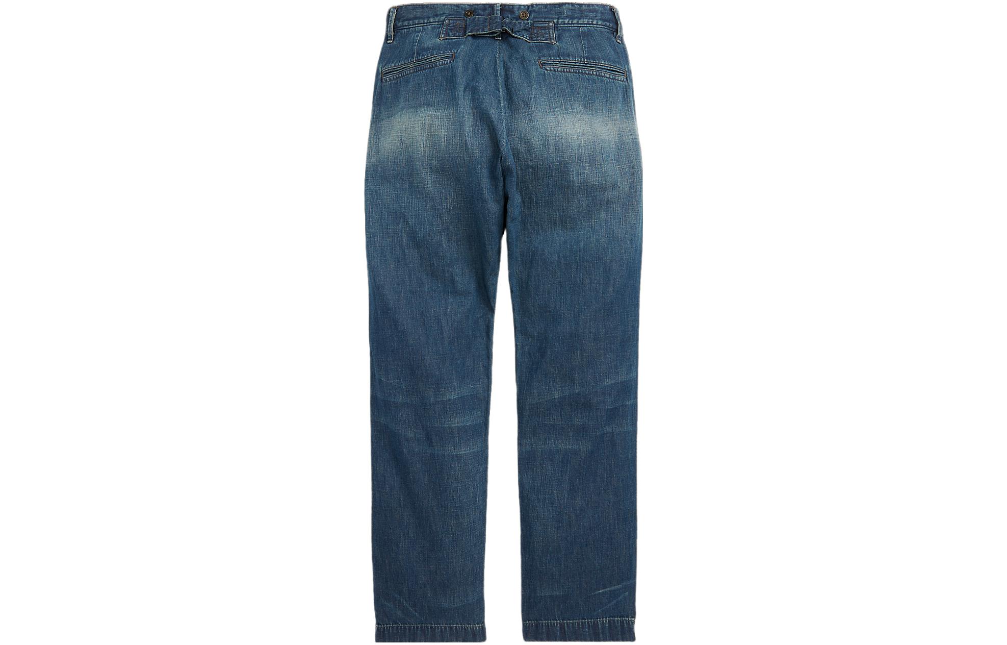 Lookbook Polo Ralph Lauren SS23 Jeans Fit Lurus Distressed Biru. MNRRPNT14G20091-400