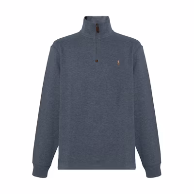 Polo Ralph Lauren SS23 Half-Zip Logo Embroidered Sweatshirt Dark Grey 710857073021-DARKGREY