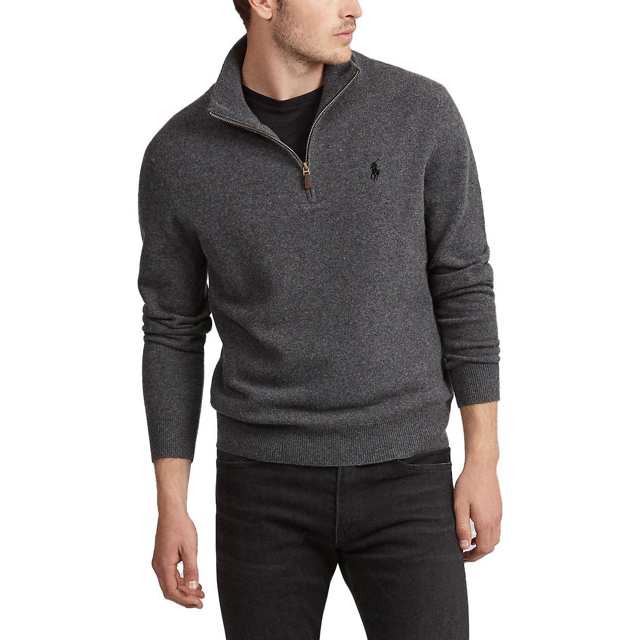 Polo Ralph Lauren SS23 Half-Zip Sweater Grey with Logo Embroidery for Men. 710777743-008 圖 4