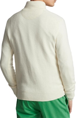 폴로 랄프 로렌 SS23 로고 자수 남성용 하프집 스웨터 화이트. 710777743-003 Shop 폴로 랄프 로렌 SS23 로고 자수 남성용 하프집 스웨터 화이트. 710777743-003