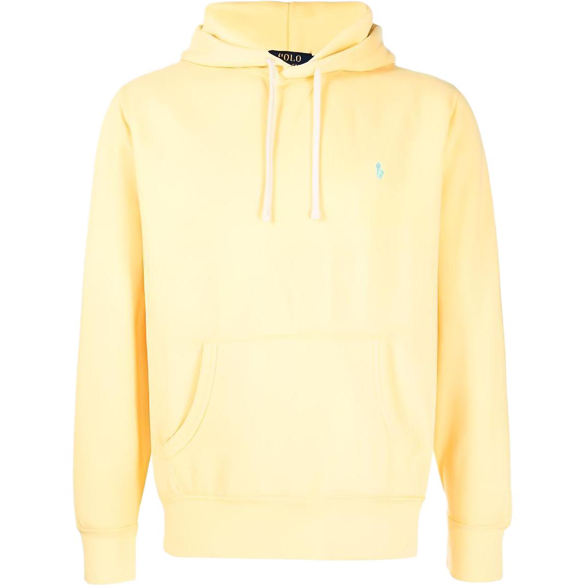 Polo Ralph Lauren SS23 Logo Embroidered Drawstring Hoodie Men’s Yellow. 710766778-049