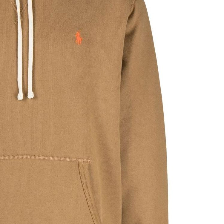 Sizing Polo Ralph Lauren SS23 标志刺绣抽绳连帽衫 棕色 男装. 710766778-070