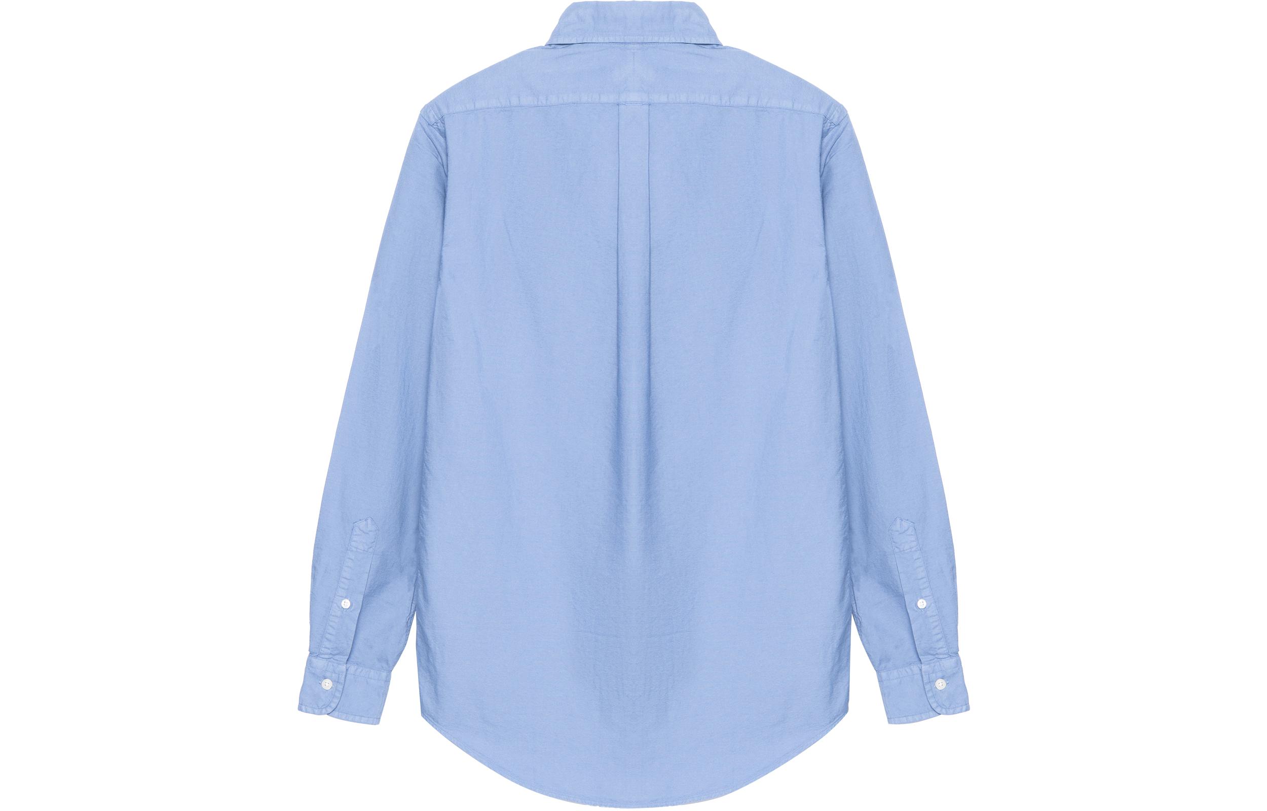 Polo Ralph Lauren SS23 Logo Embroidered Oxford Long Sleeve Shirt Light Blue Men. 710729232-004 圖 3