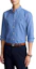 Shop Polo Ralph Lauren 2023春夏款男士徽标刺绣牛津长袖衬衫浅蓝色 710729232-004