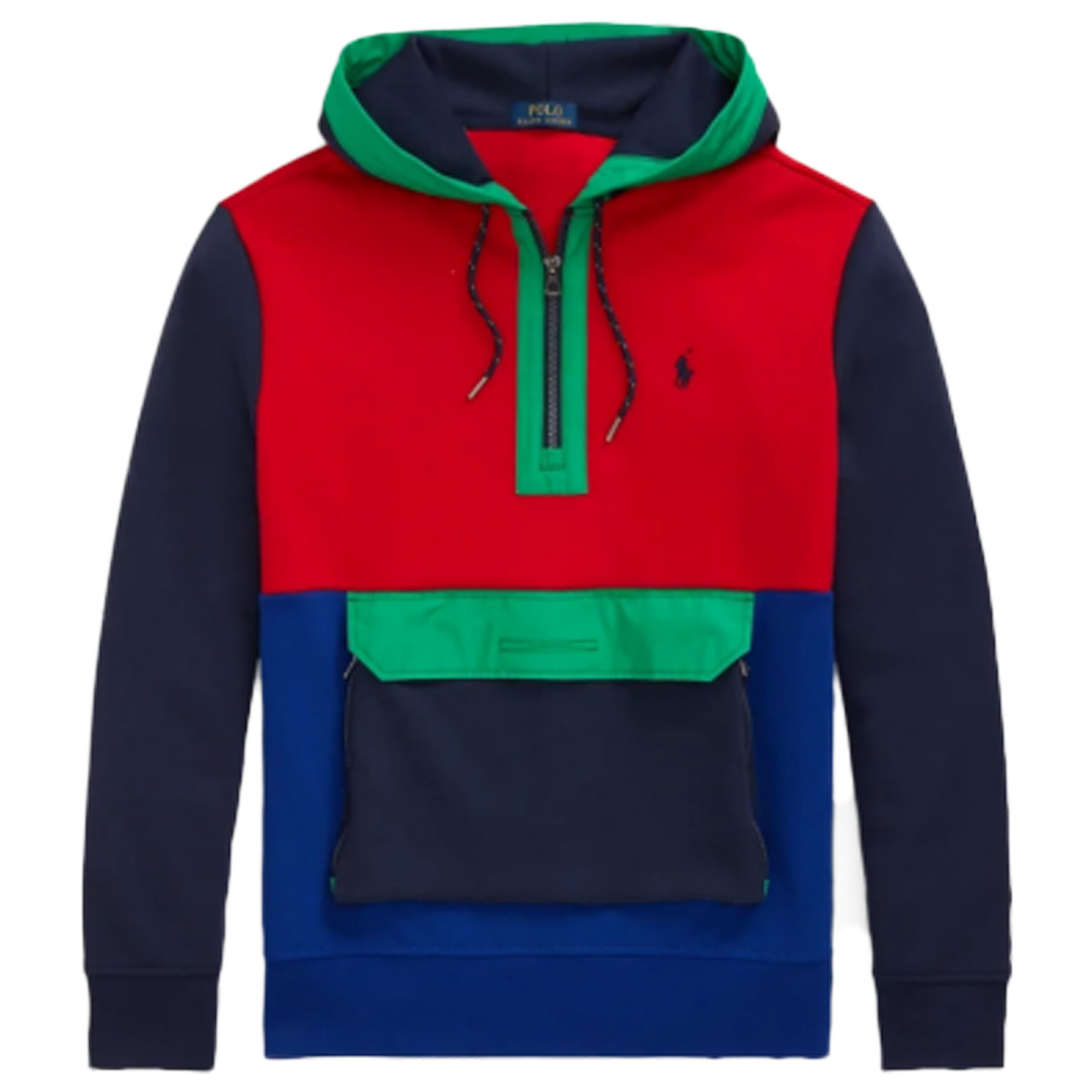 Polo Ralph Lauren SS23 Multicolor Hoodie Half-Zip Navy Sweatshirt MNPOKNI16821386999