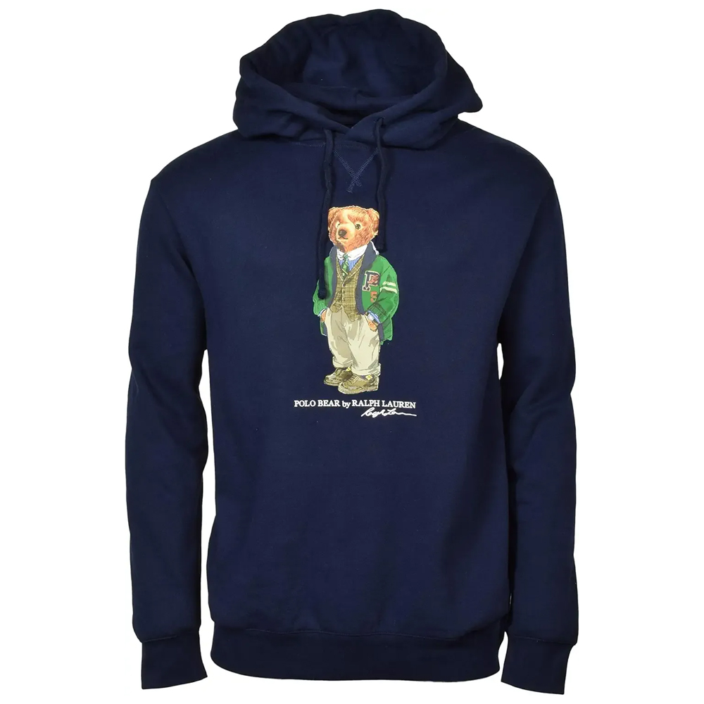 Order Polo Ralph Lauren 2023海军蓝小熊图案抓绒连帽衫 MNPOKNI16810693B82