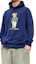 Shop Polo Ralph Lauren 2023海军蓝小熊图案抓绒连帽衫 MNPOKNI16810693B82