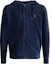 Order Polo Ralph Lauren SS23 男士海军蓝刺绣Logo拉链连帽衫。 710877154-005