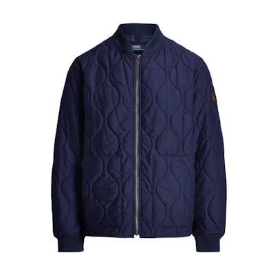 Polo Ralph Lauren SS23 Navy Blue Plaid Logo Badge Zip Jacket for Men. MNPOOTW16021024-410