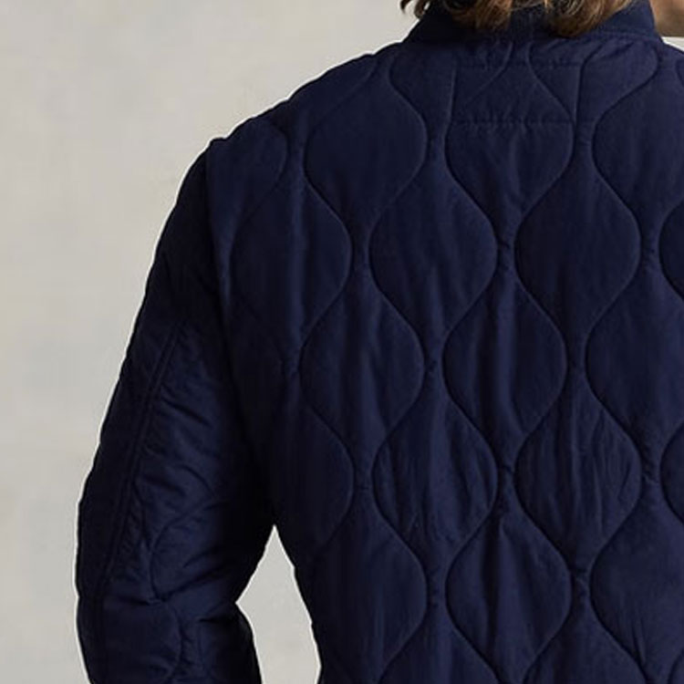 Polo Ralph Lauren SS23 Navy Blue Plaid Logo Badge Zip Jacket for Men. MNPOOTW16021024-410 圖 7