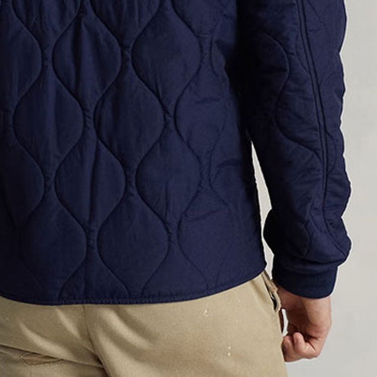 Polo Ralph Lauren SS23 Navy Blue Plaid Logo Badge Zip Jacket for Men. MNPOOTW16021024-410 圖 8