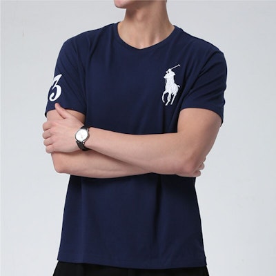 Polo Ralph Lauren SS23 海軍藍刺繡Logo短袖上衣T恤 710697554-041 Shop Polo Ralph Lauren SS23 海軍藍刺繡Logo短袖上衣T恤 710697554-041