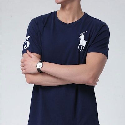 Polo Ralph Lauren SS23 海軍藍刺繡Logo短袖上衣T恤 710697554-041 1