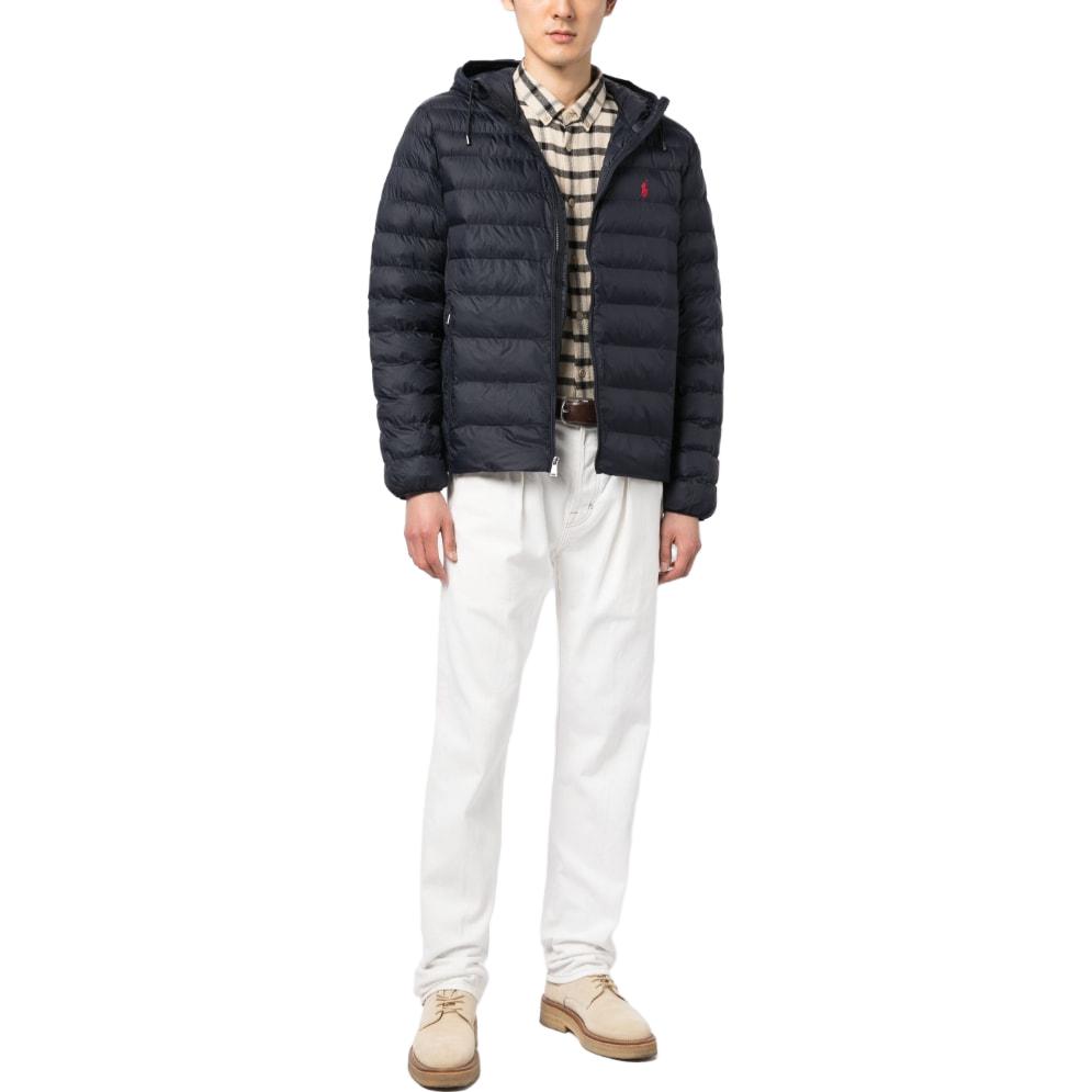 Polo Ralph Lauren SS23 Navy Quilted Logo Embroidered Bomber Jacket for Men. 710847097-004 圖 3