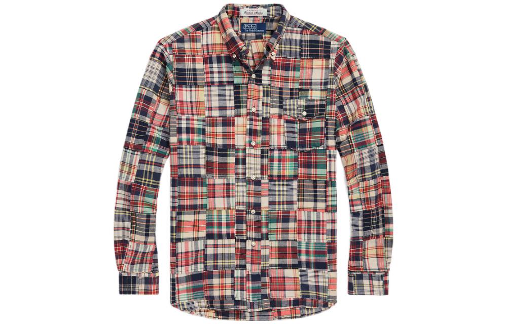 Order Polo Ralph Lauren 2023春夏拼接格纹长袖衬衫 多色款 MNPOWOV16822799-999