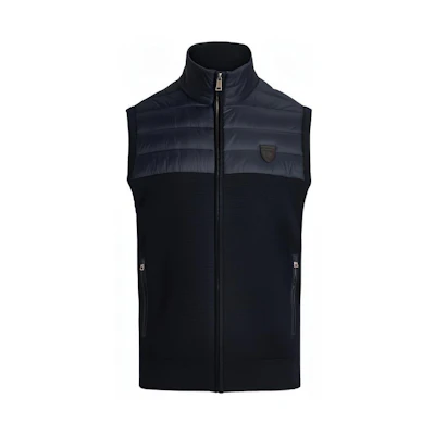 Polo Ralph Lauren SS23 Patchwork Zip Vest Blue Black MNPOSWE1CM20062-410