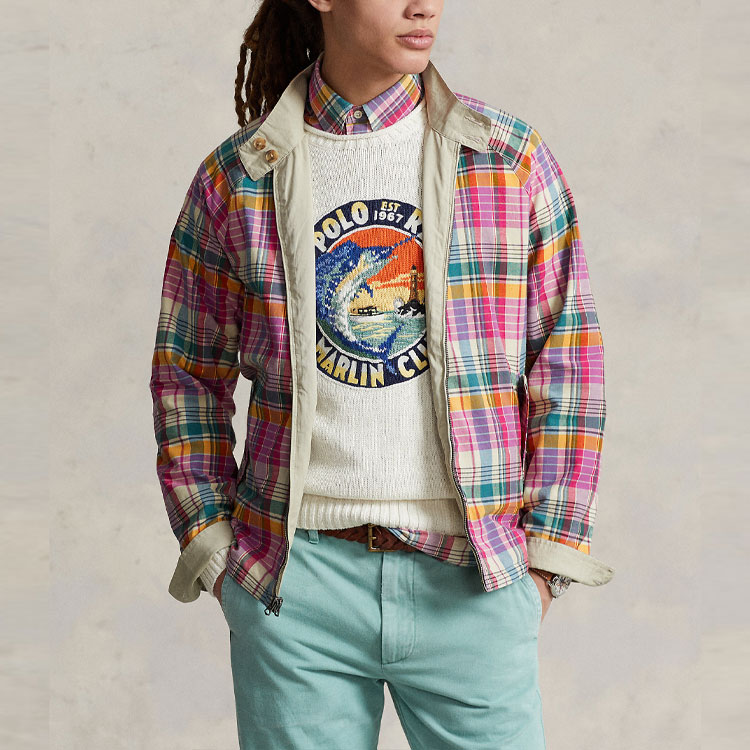 Polo Ralph Lauren SS23 Plaid Reversible Stand Collar Jacket Multicolor . 710911792-001 圖 5