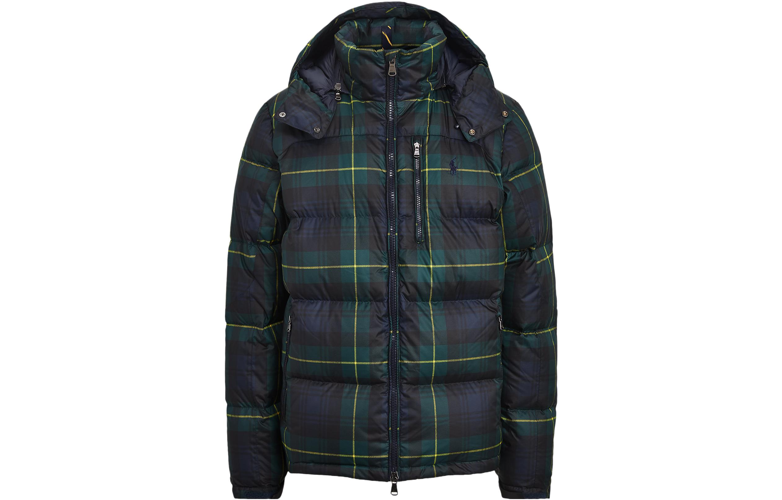 Polo Ralph Lauren SS23 Plaid Zip Hoodie Puffer Jacket Men’s Teal Green. 710845945-002 圖 2