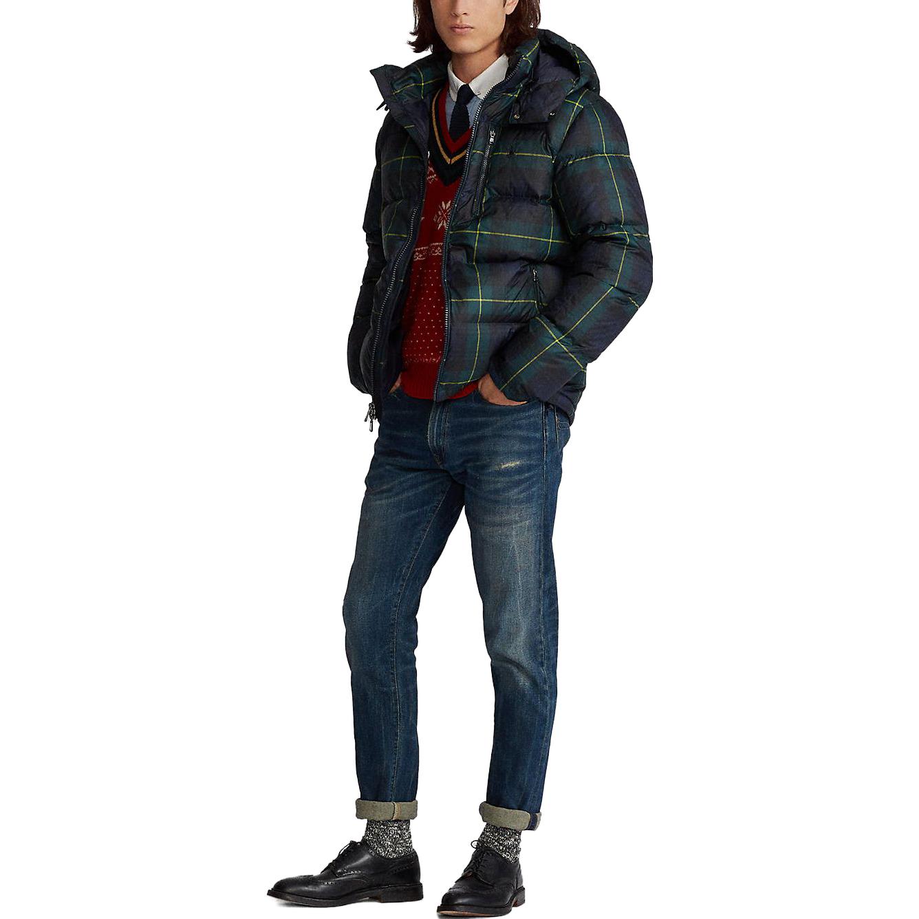 Polo Ralph Lauren SS23 Plaid Zip Hoodie Puffer Jacket Men’s Teal Green. 710845945-002 圖 3