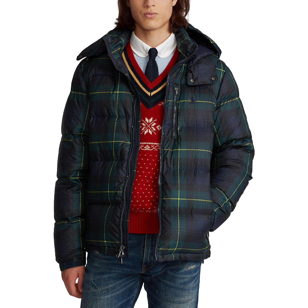 Polo Ralph Lauren SS23 Plaid Zip Hoodie Puffer Jacket Men’s Teal Green. 710845945-002 圖 4