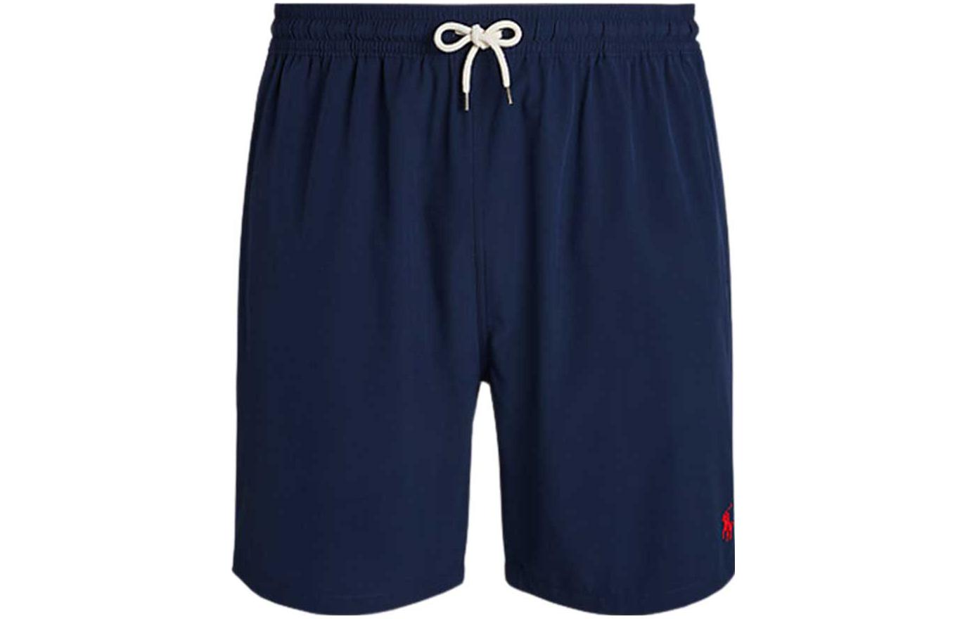 Order Polo Ralph Lauren SS23 Seluar Pendek Kasual Logo Plain Navy Blue. 710907255-001