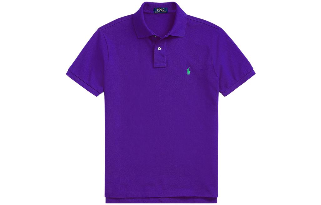 Polo Ralph Lauren SS23 Slim Fit Solid Mesh Polo Shirt Unisex Purple. MNPOKNI1N820503-500 圖 2