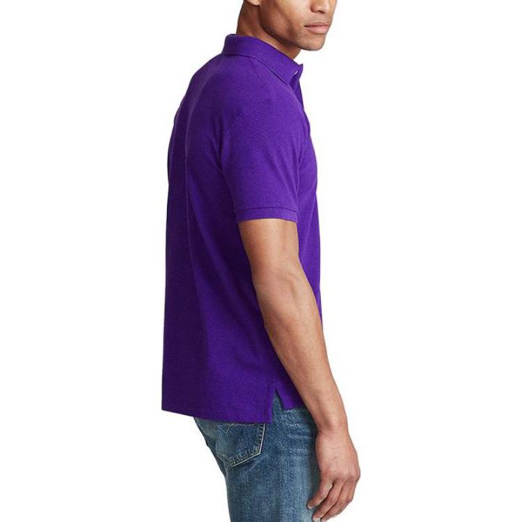 Polo Ralph Lauren SS23 Slim Fit Solid Mesh Polo Shirt Unisex Purple. MNPOKNI1N820503-500 圖 5