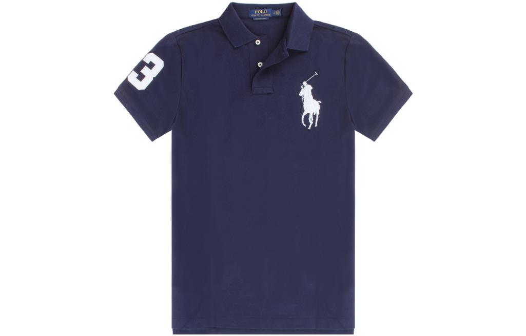 Polo Ralph Lauren SS23 Solid Embroidered Short Sleeve Polo Shirt Blue Men. 710688969004