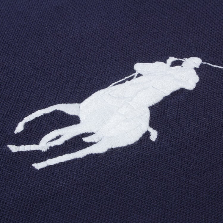 Purchase Polo Ralph Lauren SS23 刺繡短袖純色男款藍色POLO衫 710688969004