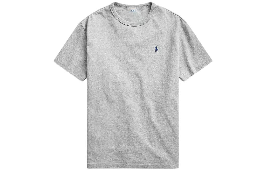 Polo Ralph Lauren SS23 Solid Logo Embroidered Crew Neck T-Shirt Grey Mens MNPOTSH1N820397-020